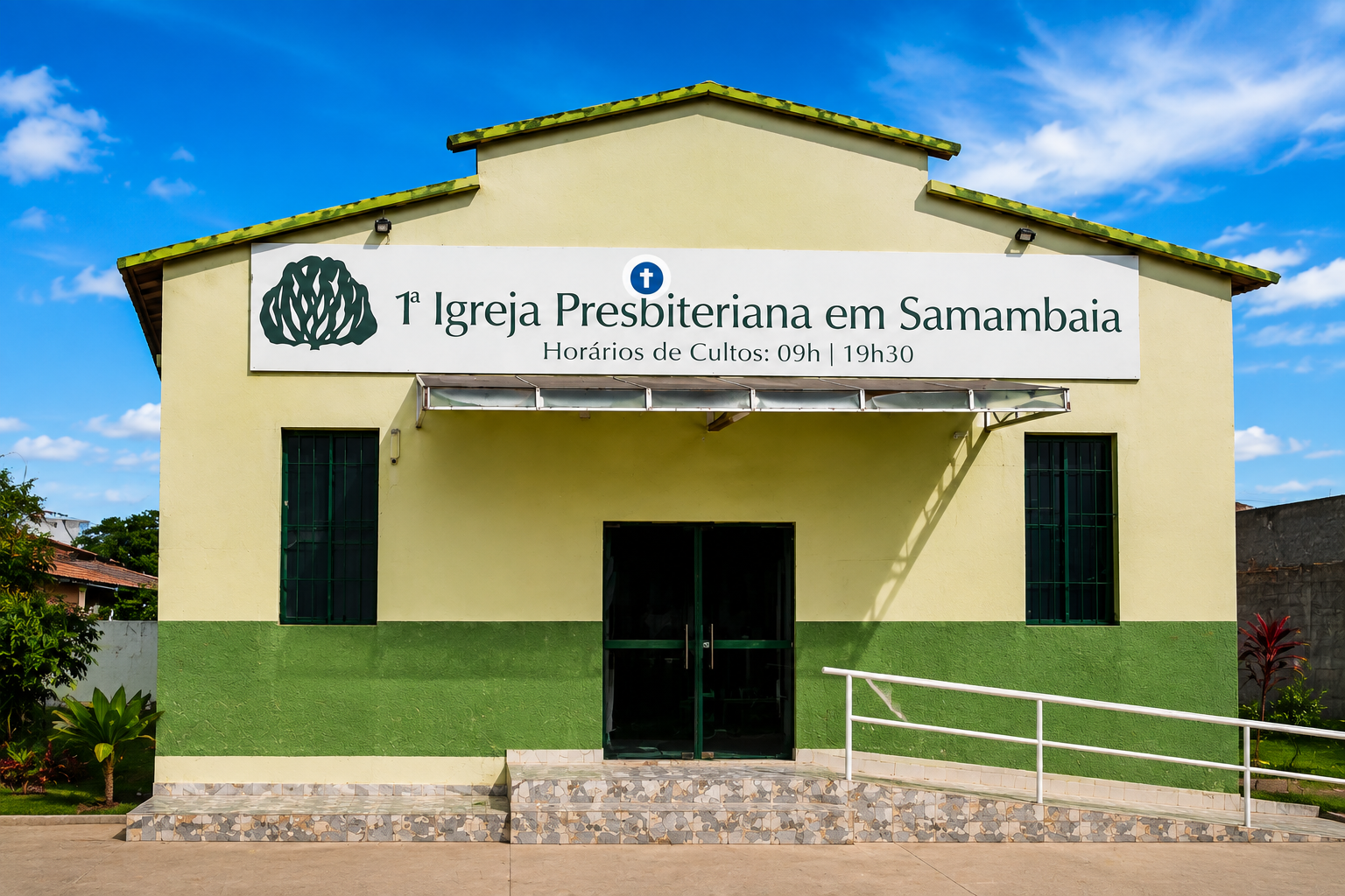 Fachada da Primeira Igreja Presbiteriana em Samambaia